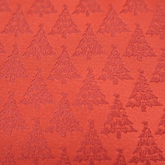 Yule Tie Greetings Hallmark Red Christmas Tree Woven Polyester Tie - Picture 2 of 6